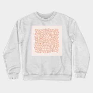 Retro Pink Orange Polka Dots Crewneck Sweatshirt